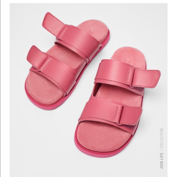 Beautiful leather slide sandals - Picture 7 of 11